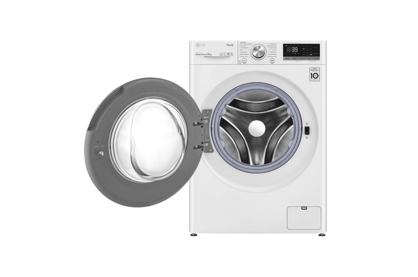 LG F6WV709P1 wasmachine Voorlader 9 kg 1560 RPM Zwart, Wit DHZ4966 VERPAKKINGSCHADE - Afbeelding 3