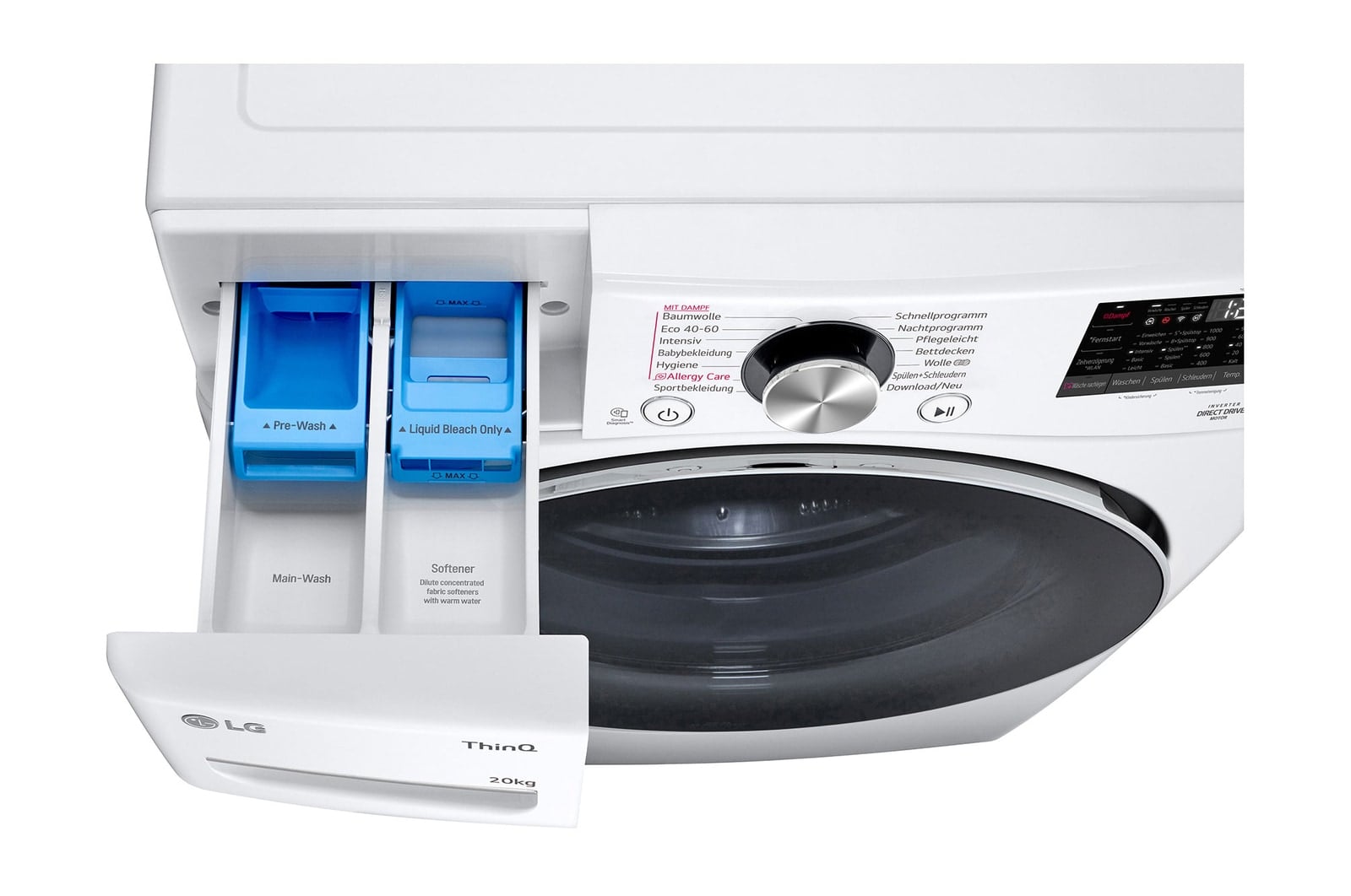 LG F0WVT202 wasmachine Voorlader 20 kg 1000 RPM Wit DHZ4952 VERPAKKINGSCHADE - Afbeelding 7