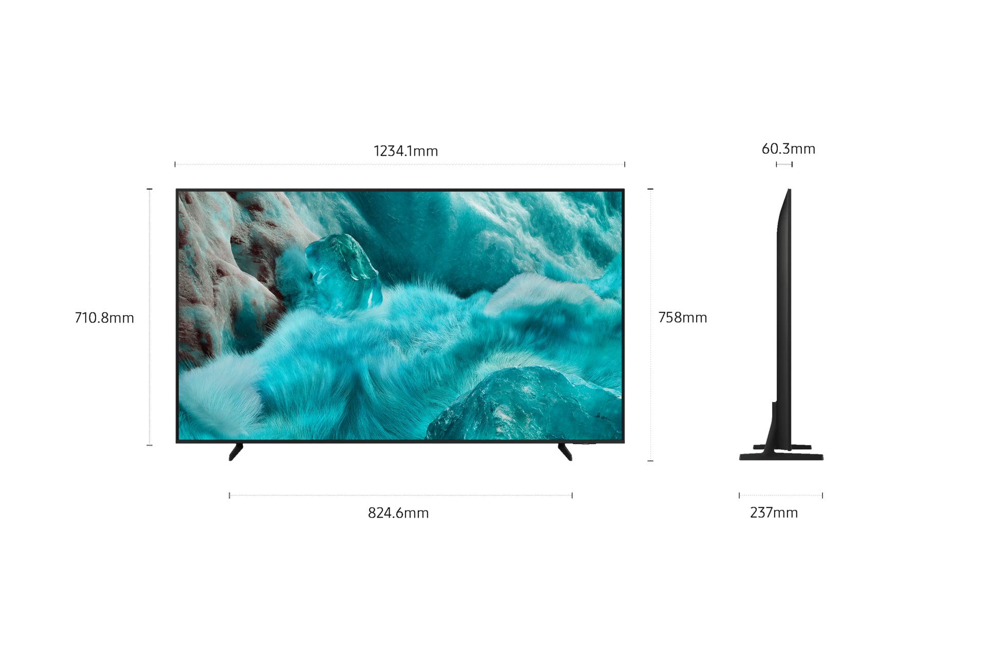 Samsung TQ55Q7FAAU 139,7 cm (55") 4K Ultra HD Smart TV Wifi Zwart DHZ5027 VERPAKKINGSCHADE - Afbeelding 5