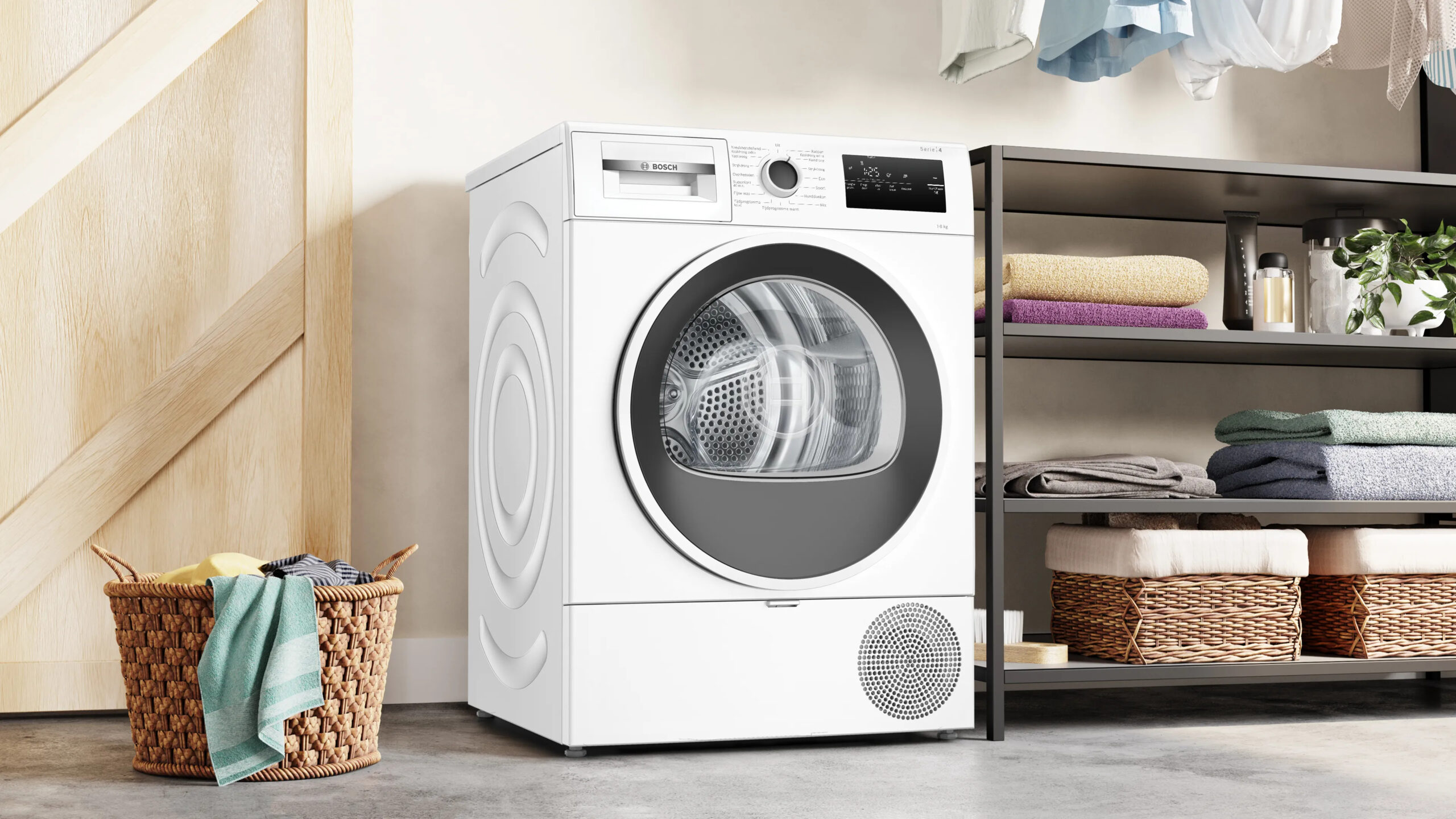 Bosch Serie 4 WTH8520LNL wasdroger Vrijstaand Voorlader 8 kg Wit - Afbeelding 4