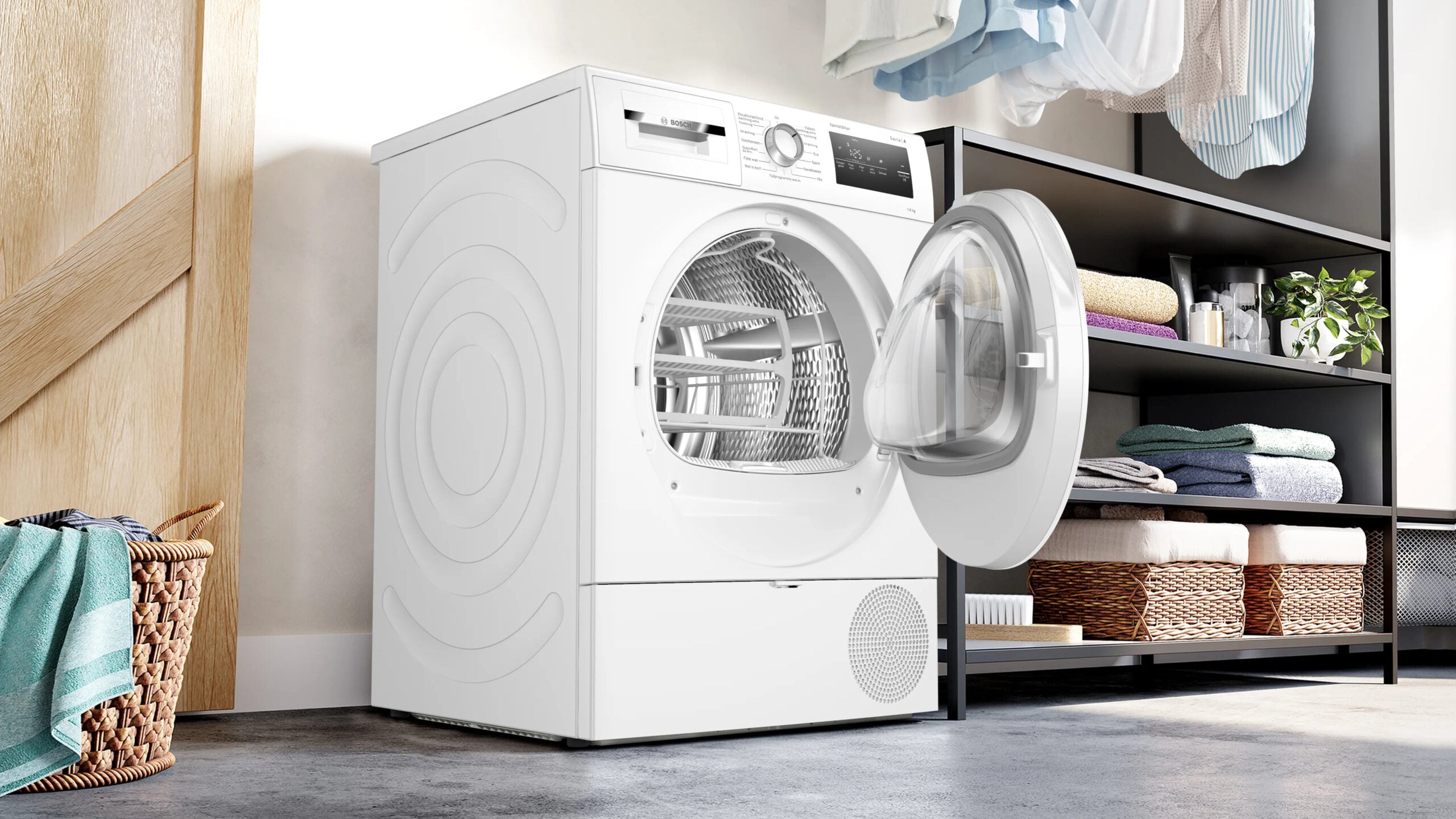 Bosch Serie 4 WTH8520MNL wasdroger Vrijstaand Voorlader 8 kg Wit - Afbeelding 3