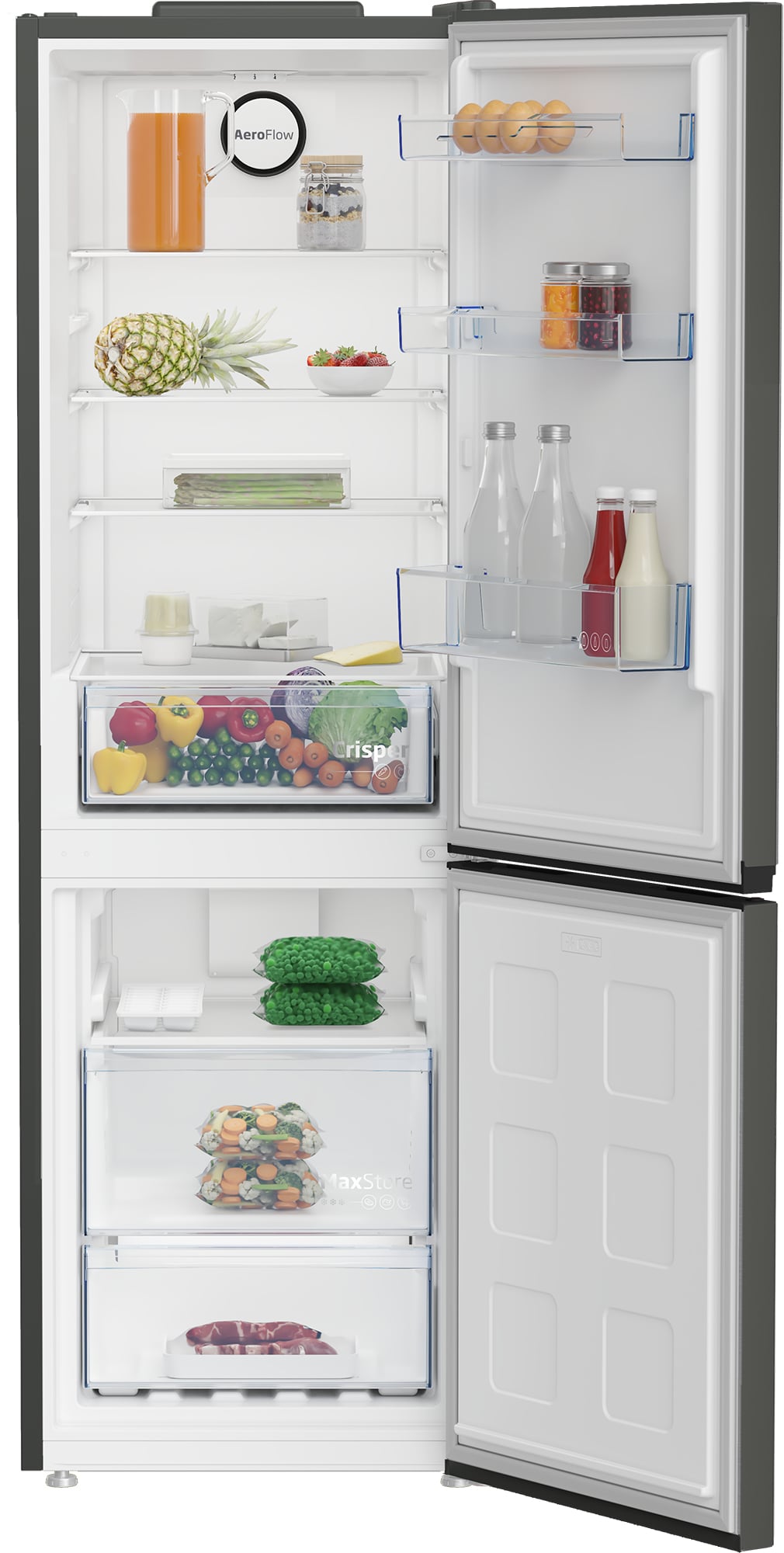 Beko B1RCNE364G koel-vriescombinatie Vrijstaand 316 l Grijs - Afbeelding 3