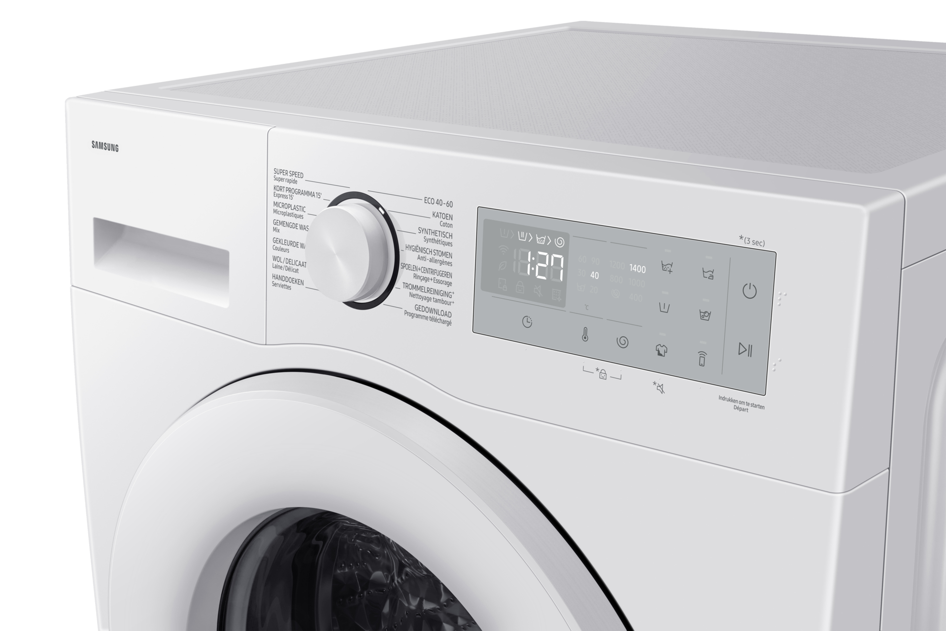 Samsung 10kg Wasmachine 5000-serie - AI Ecobubble™ met witte display - Afbeelding 8