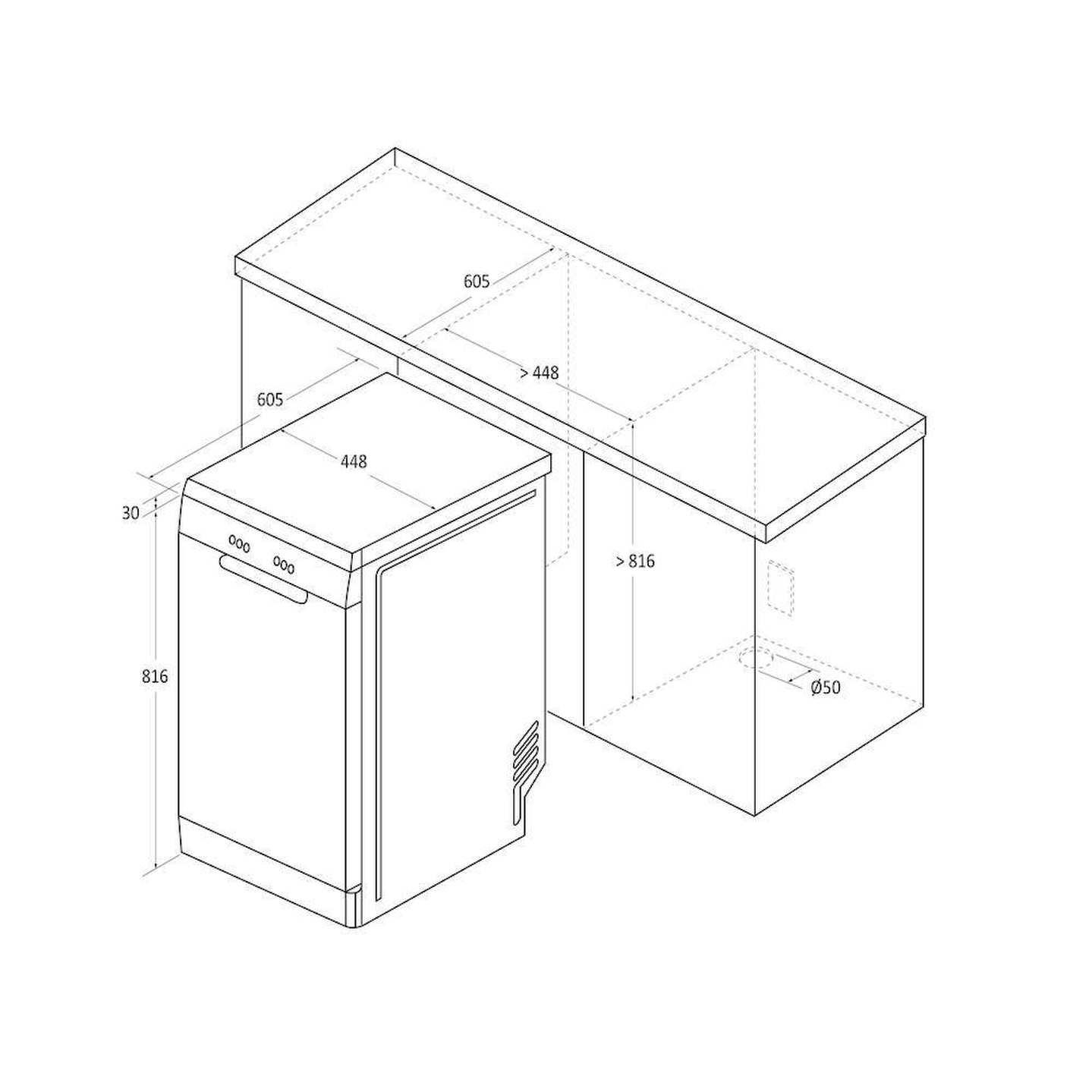 Haier XF1C3TB1FW Vrijstaand 11 couverts - Afbeelding 15