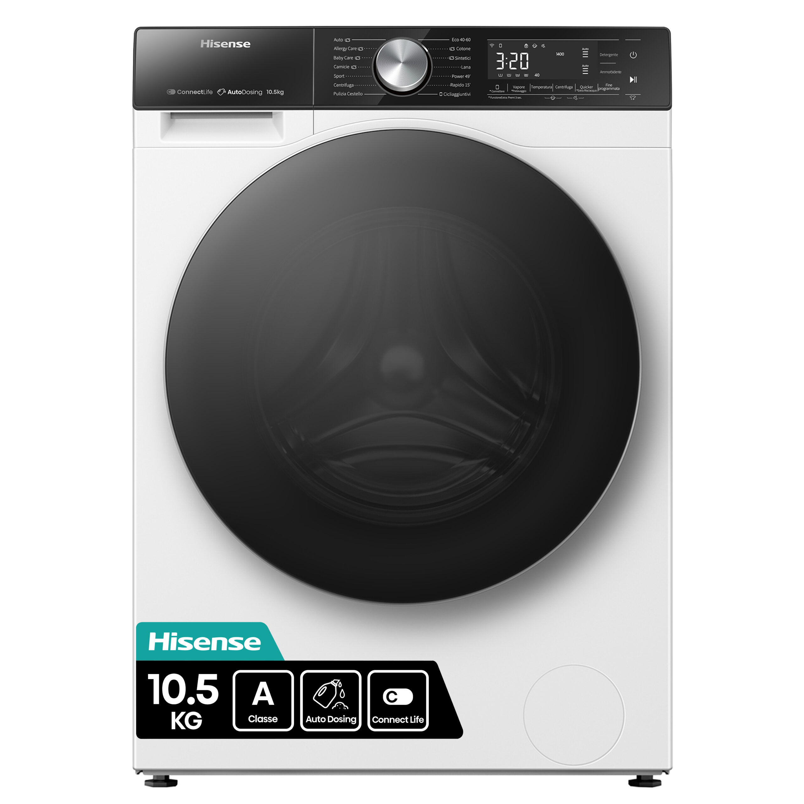 Hisense WF5S1045BW wasmachine Voorlader 10,5 kg 1400 RPM Wit - Afbeelding 14