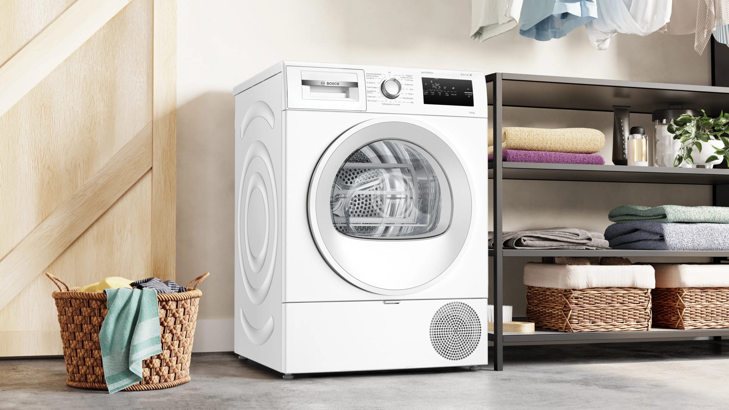 Bosch Serie 4 WTH8520MNL wasdroger Vrijstaand Voorlader 8 kg Wit - Afbeelding 4