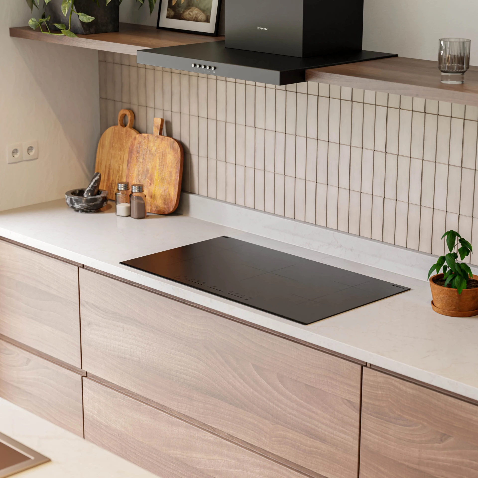 Inventum IKI9035MAT kookplaat Zwart Ingebouwd 90 cm Inductiekookplaat zones 5 zone(s) - Afbeelding 2