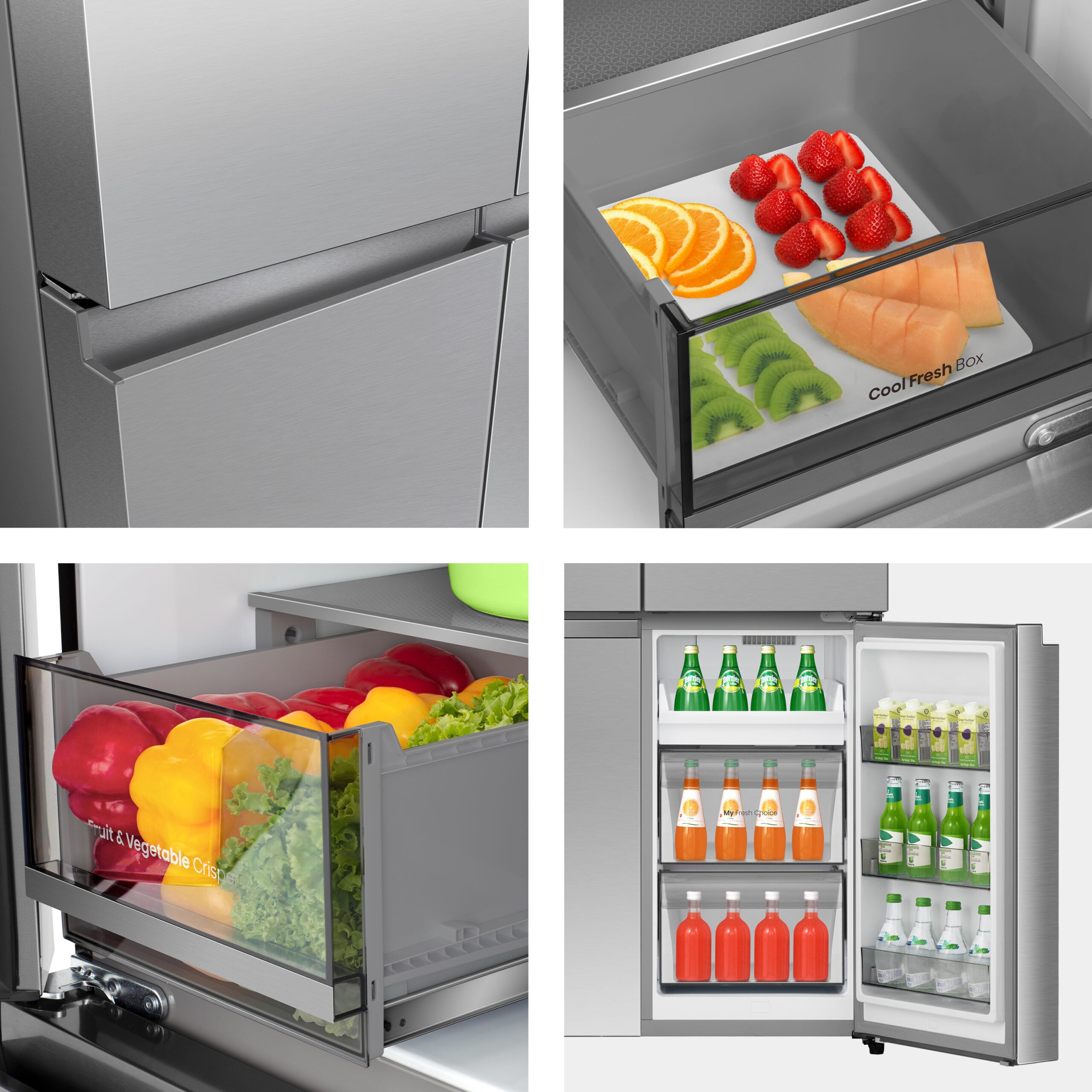 Hisense RQ5P640SSSD amerikaanse koelkast Vrijstaand 647 l Roestvrijstaal EWO5078 - Afbeelding 4