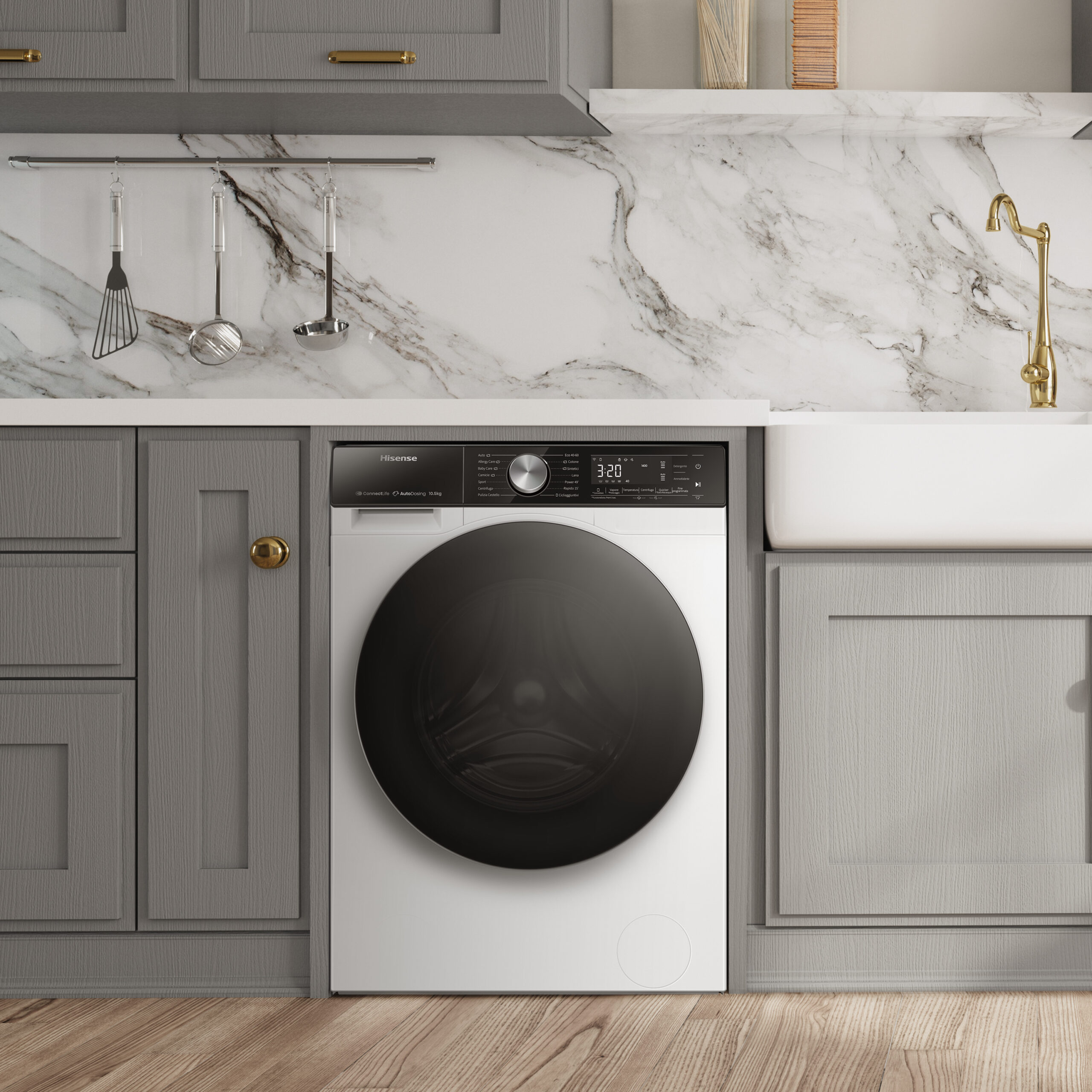 Hisense WF5S1045BW wasmachine Voorlader 10,5 kg 1400 RPM Wit - Afbeelding 20