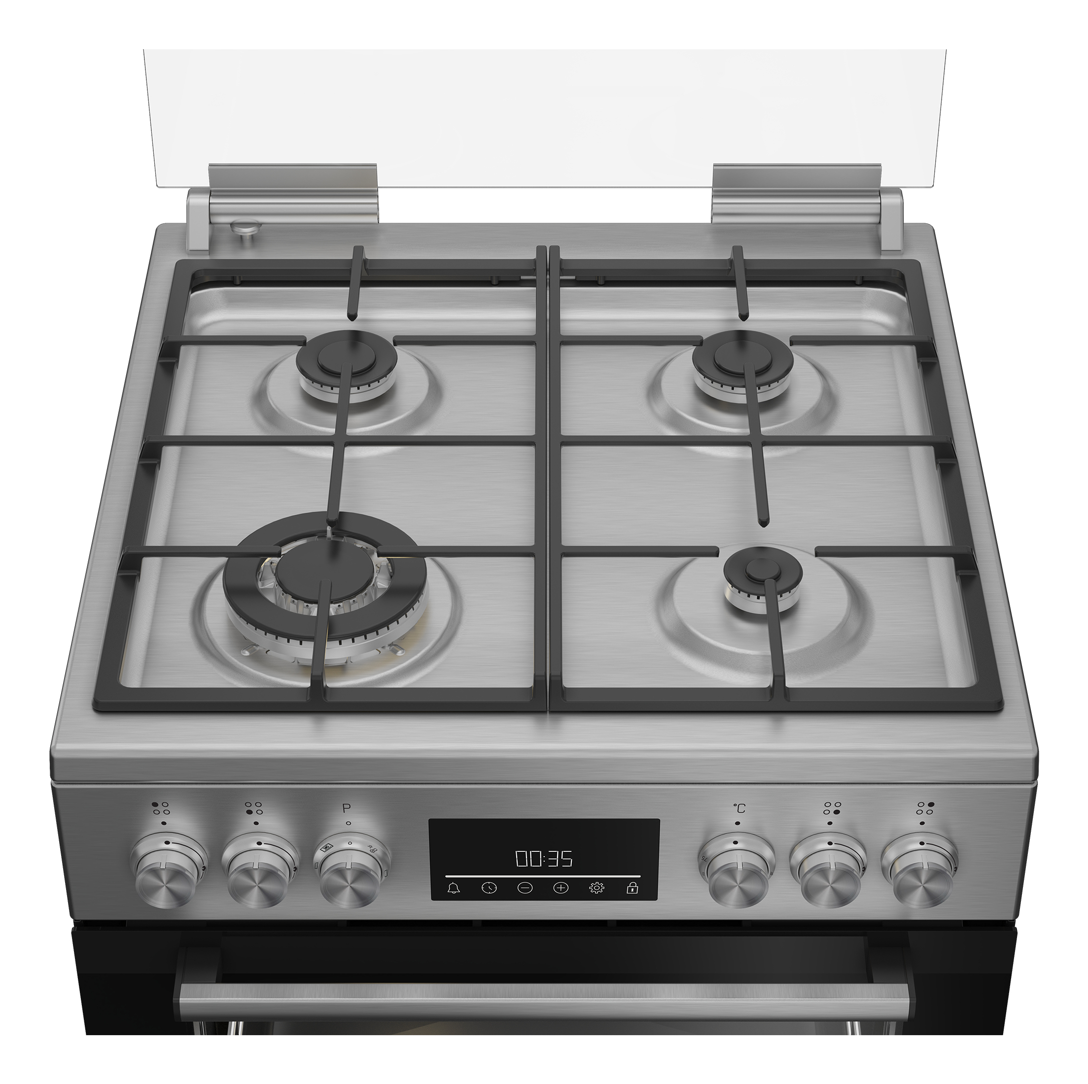 Beko FBE6133XS NL Vrijstaand fornuis Electrisch Gaskookplaat Zwart, Roestvrijstaal - Afbeelding 4