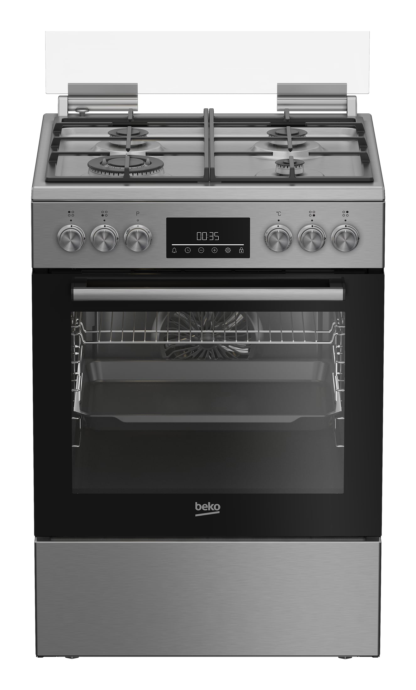 Beko FBE6133XS NL Vrijstaand fornuis Electrisch Gaskookplaat Zwart, Roestvrijstaal - Afbeelding 8