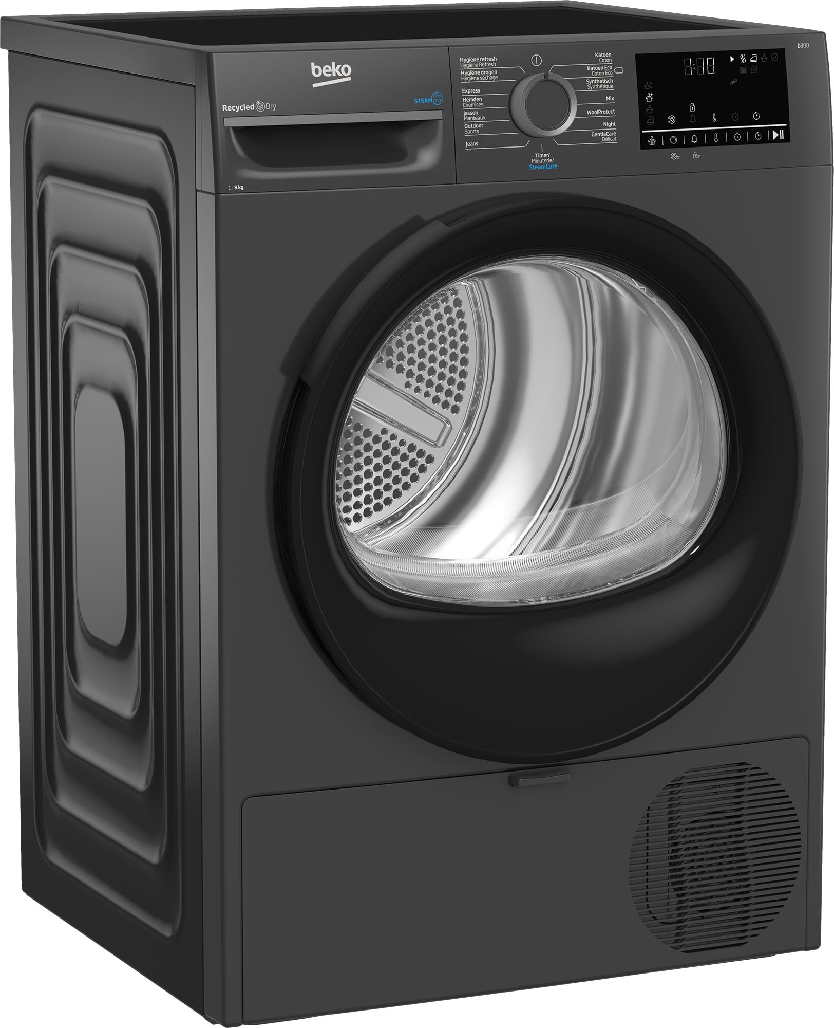 Beko BM3T3824A wasdroger Vrijstaand Voorlader 8 kg Antraciet DHZBEKO179 - Afbeelding 2