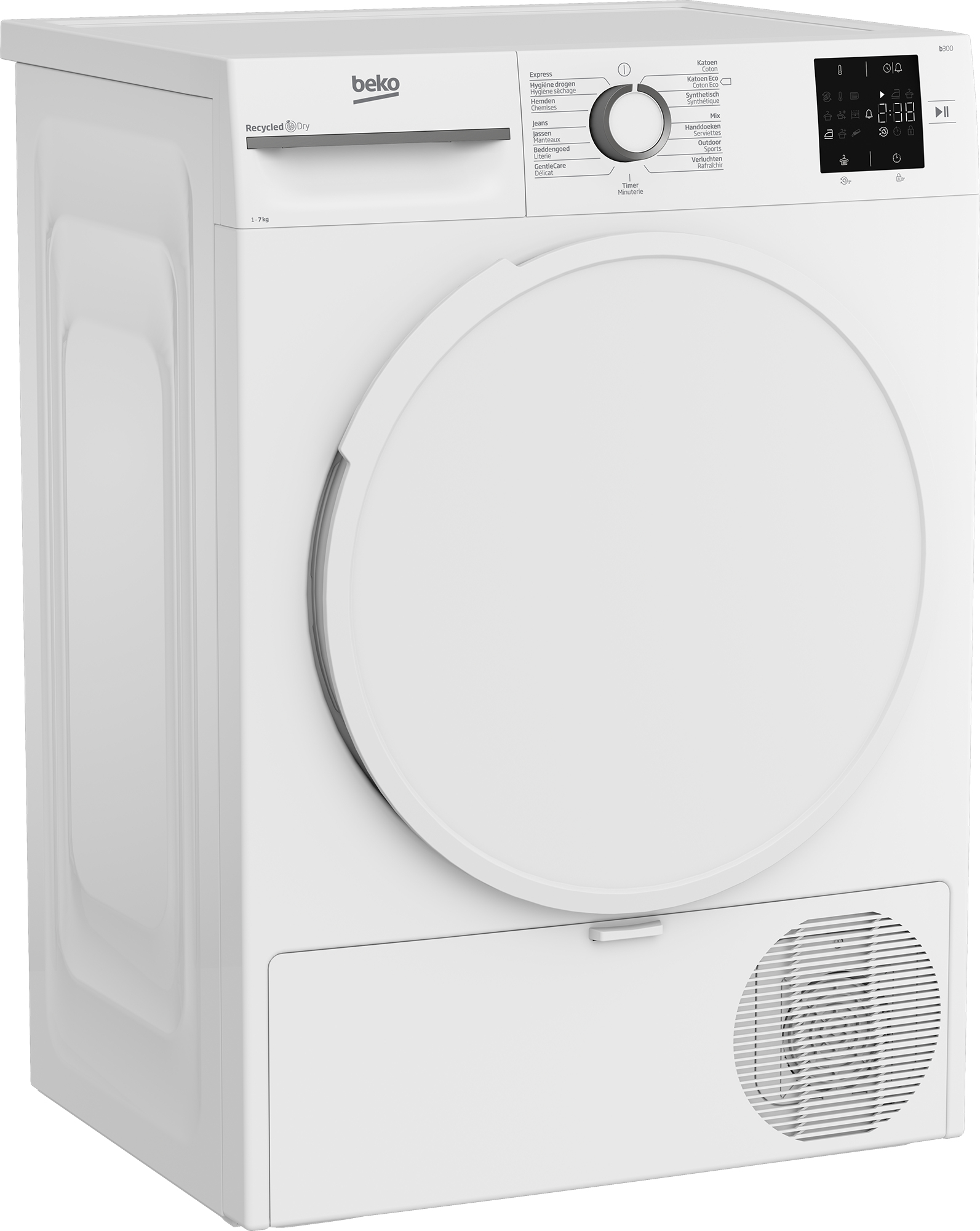 Beko BM3T3722W wasdroger Vrijstaand Voorlader 7 kg Wit DHZBEKO173 - Afbeelding 2