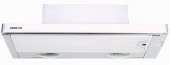 Beko CTB 9407 X afzuigkap Semi-inbouw (uittrekbaar) Roestvrijstaal 280 m³/uur DHZBEKO341