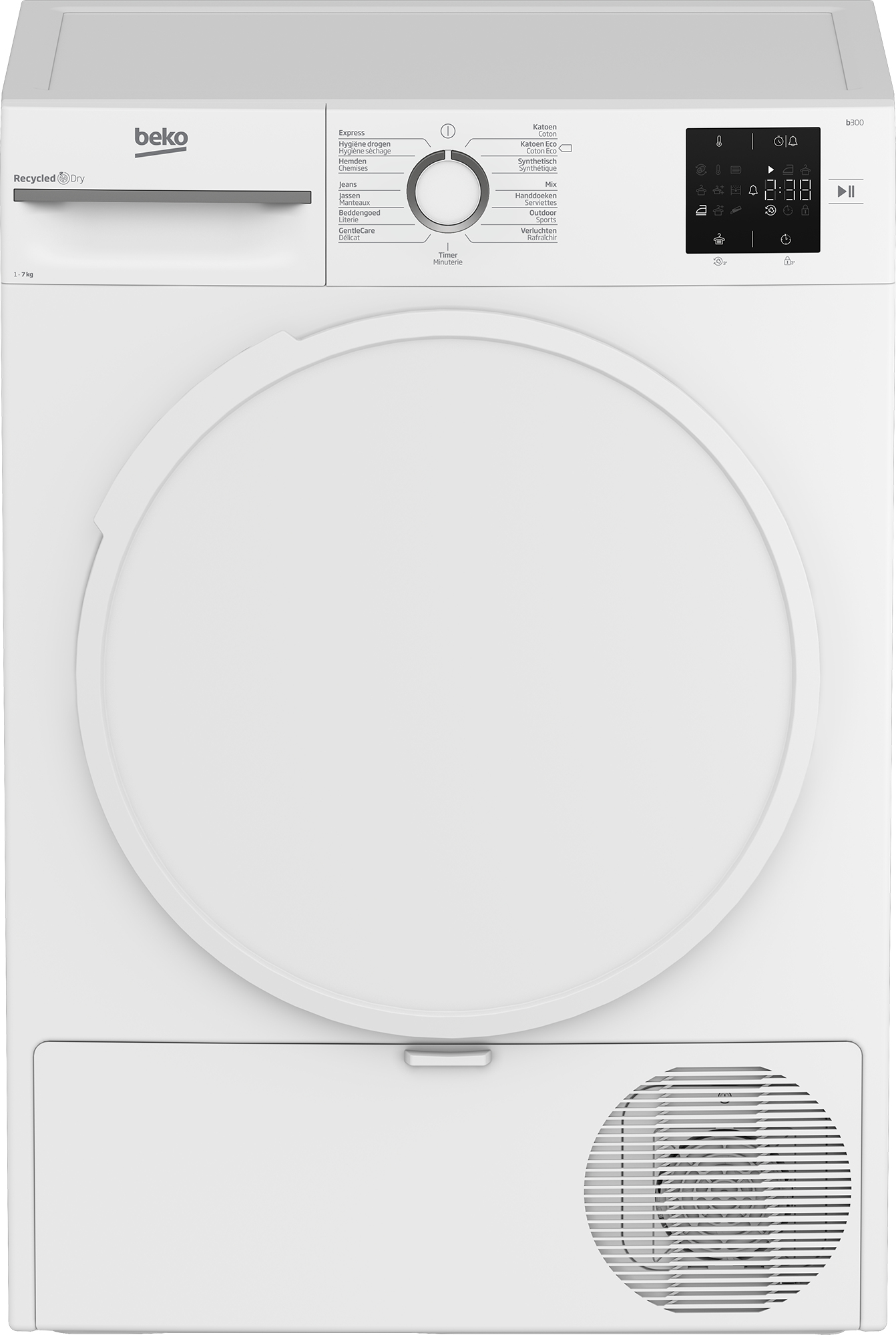 Beko BM3T3722W wasdroger Vrijstaand Voorlader 7 kg Wit DHZBEKO173 - Afbeelding 8