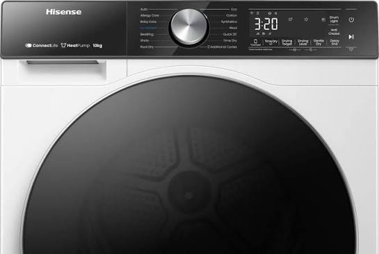 HISENSE DH5S102BW WARMTEPOMP WASDROGER - 10 KG - EWO5333-NP - Afbeelding 3